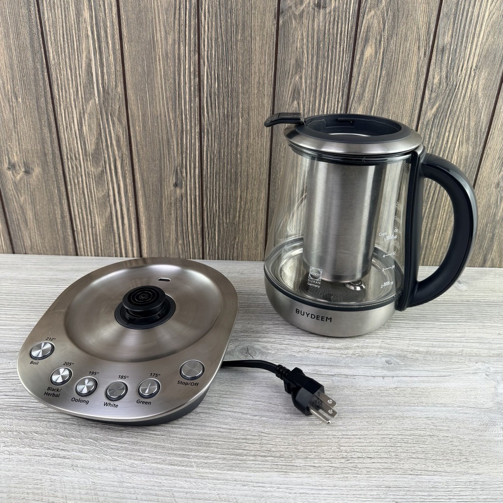 BUYDEEM K2423 Electric Tea Maker Glass Kettle with Infuser (No Lid )
